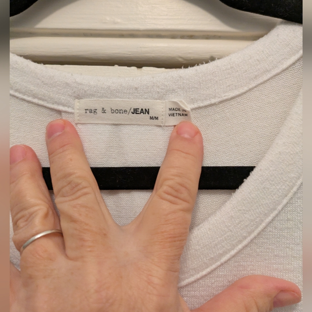rag & bone White Oversized Top- M - Picture 3 of 4
